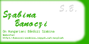 szabina banoczi business card